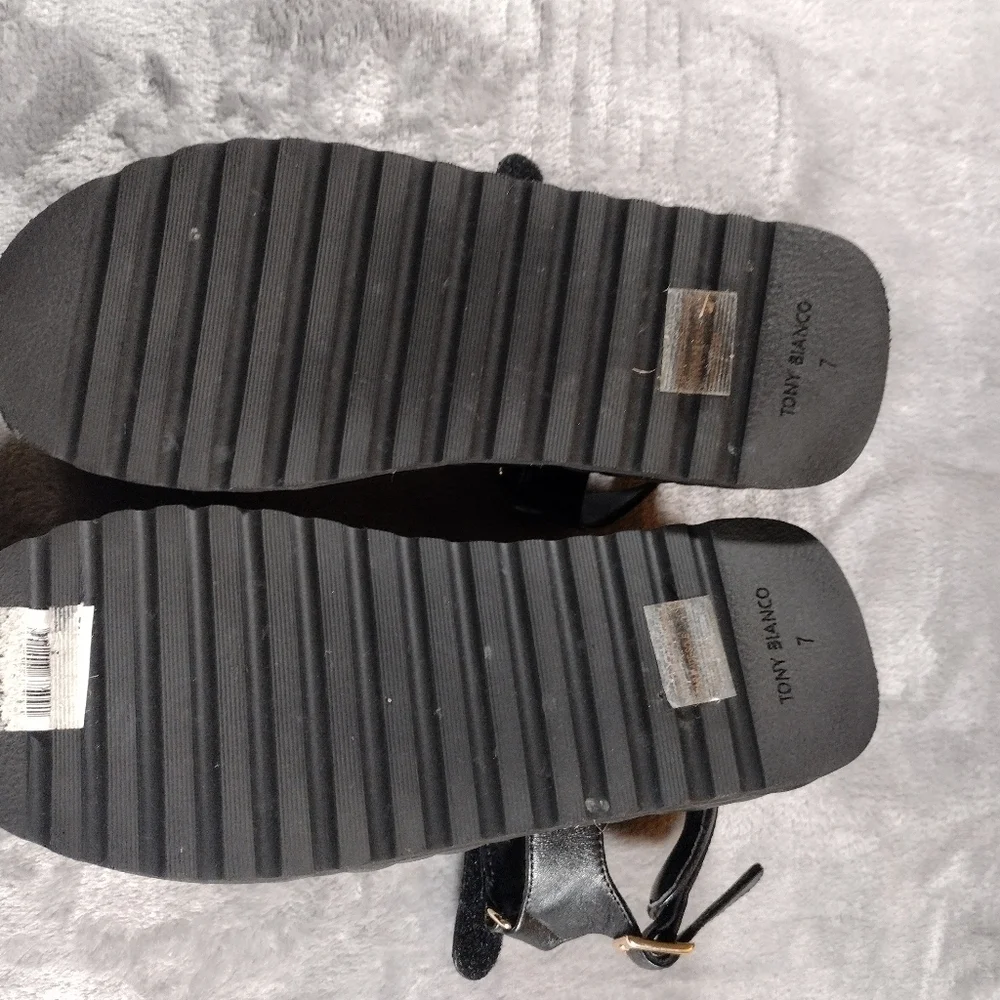 Tony Bianco Zahara Platform Sandals Womens Size  7 Black
